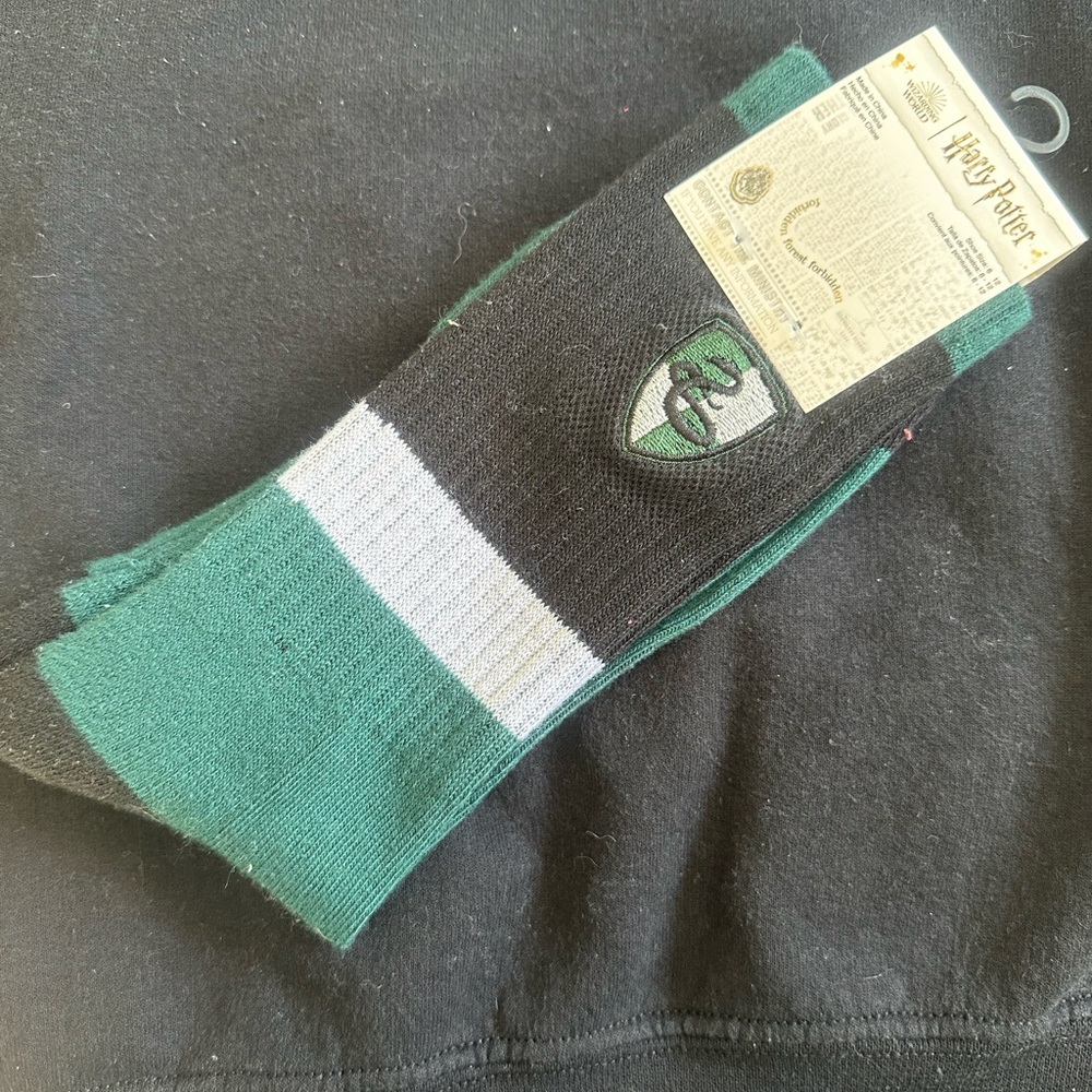 Warner Bros. Harry Potter Green and Black Socks